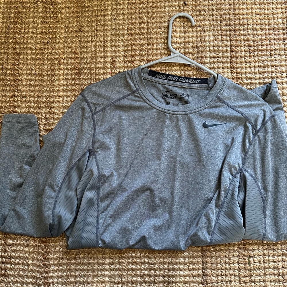 Nike Women's Pro Combat Gray Sweatshirt